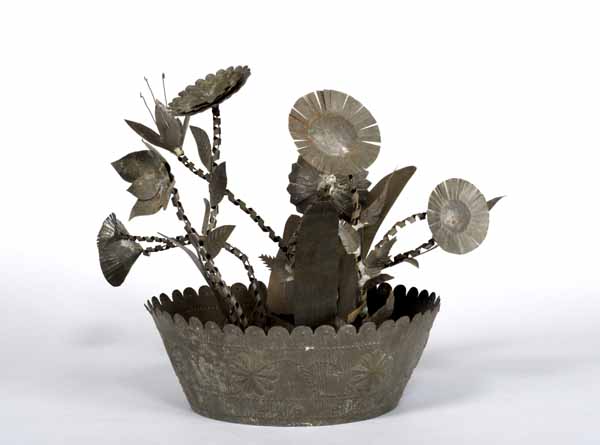 Tin Whimsy Bowl of Flowers