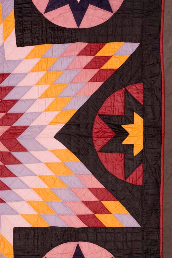 Pieced Mennonite Star of Bethlehem Medallion Quilt