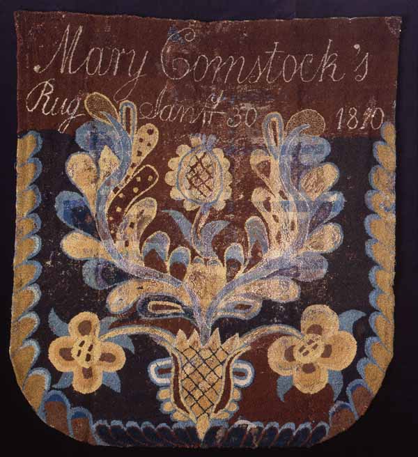 Hooked Flower Vase Bed Rug