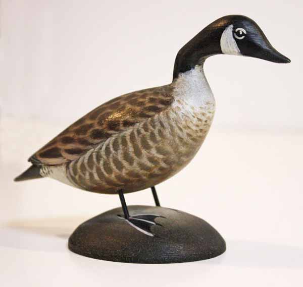 Miniature Canada Goose Bird Carving