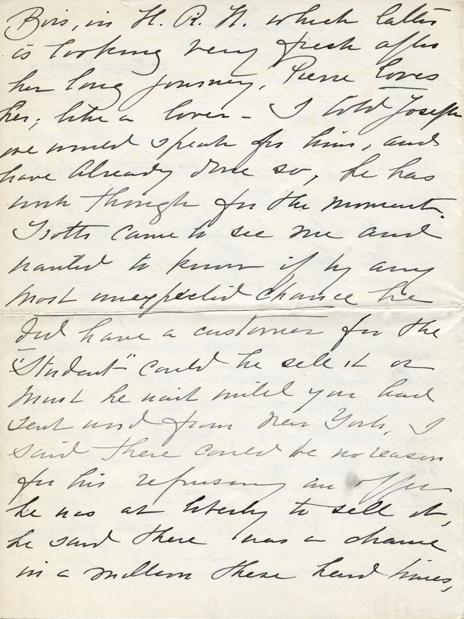 Letter to Louisine Havemeyer