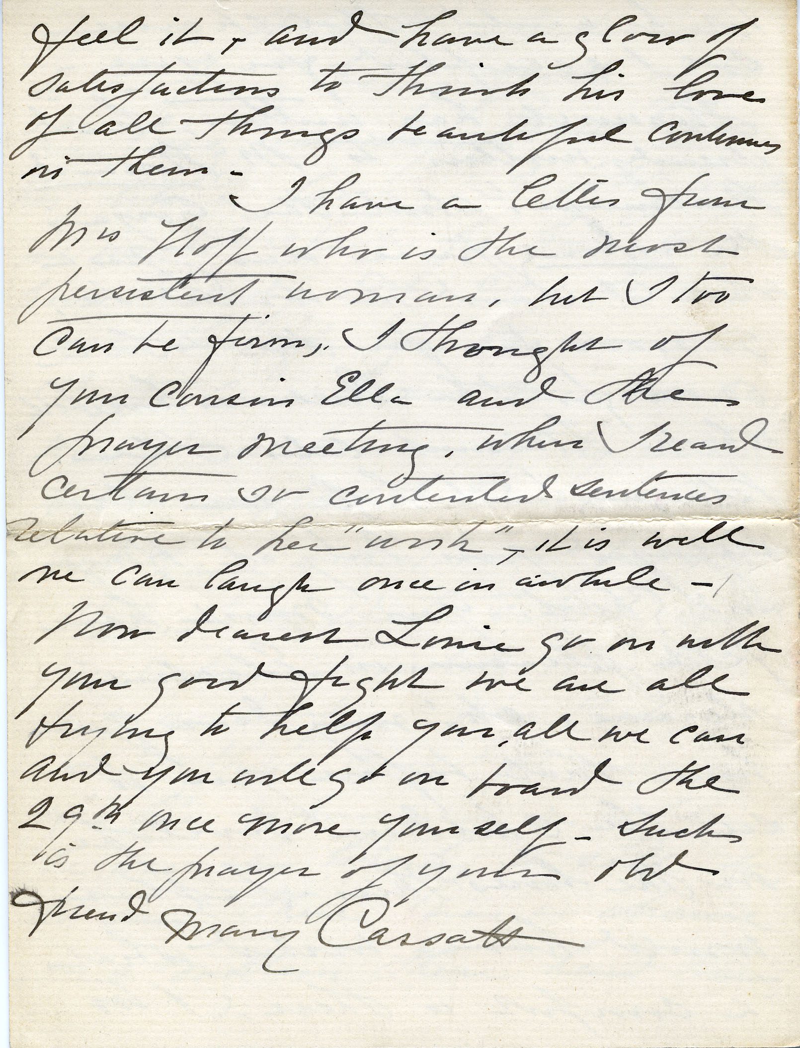 Letter to Louisine Havemeyer