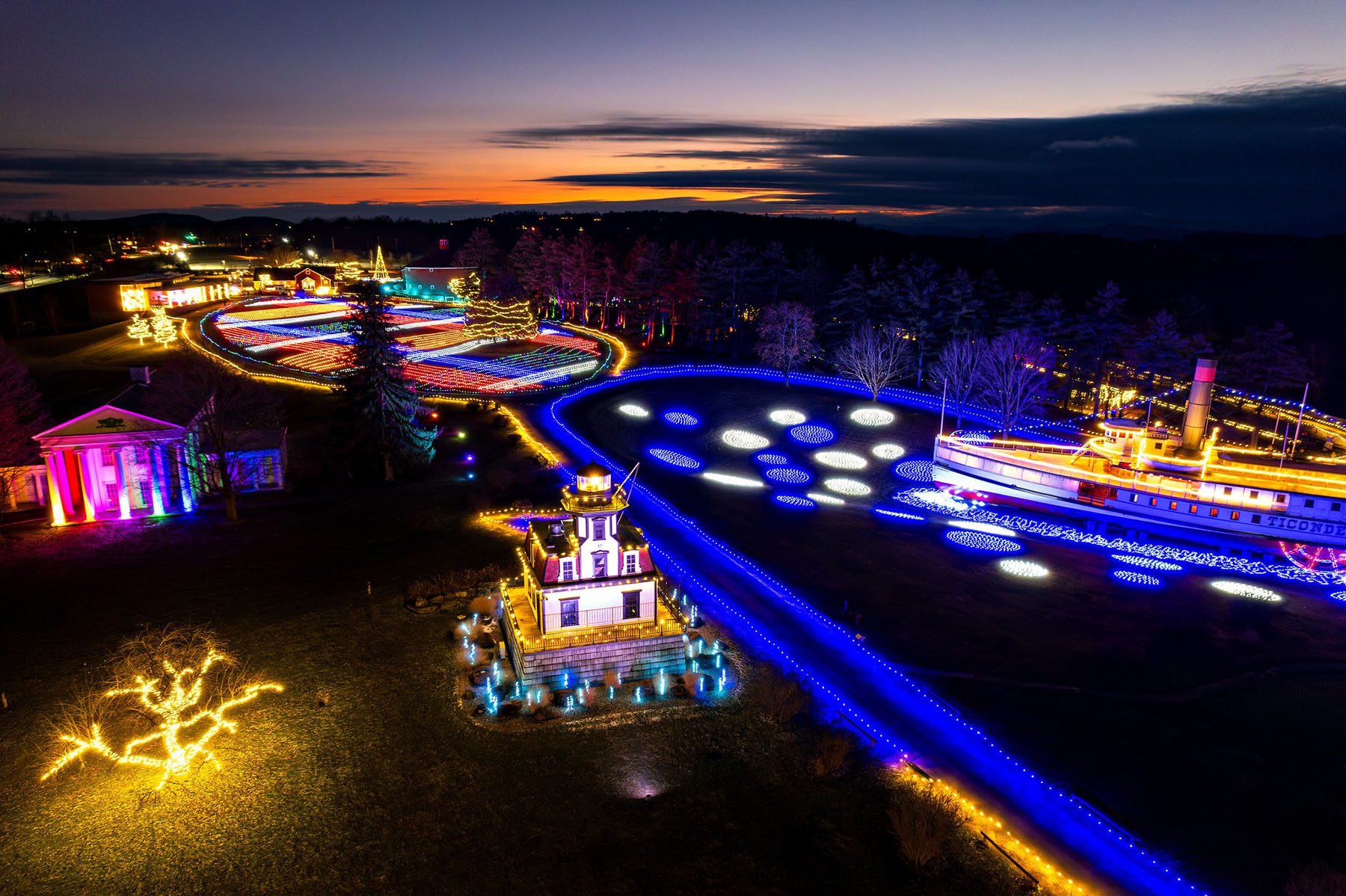 Winter Lights Aerial